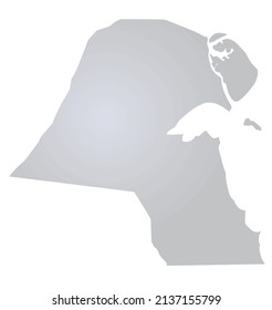 Kuwait grey map. vector illustration 