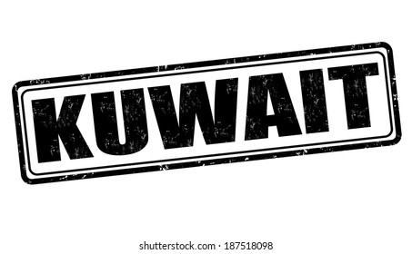 Kuwait grunge rubber stamp on white, vector illustration