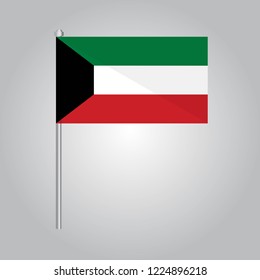 Kuwait Icon vector illustration,National flag for country of Kuwait isolated, banner vector illustration. Vector illustration eps10.