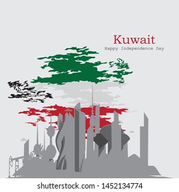 Kuwait Independence Day, can be used for greeting card or poster