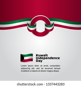 Kuwait Independence Day Flag Vector Template Design Illustration