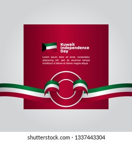 Kuwait Independence Day Flag Vector Template Design Illustration