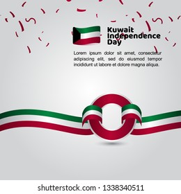 Kuwait Independence Day Flag Vector Template Design Illustration