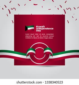 Kuwait Independence Day Flag Vector Template Design Illustration