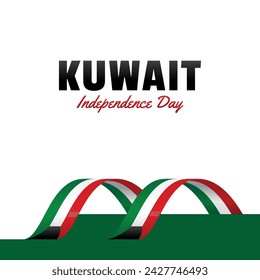 Kuwait Independence day realistic design vector template