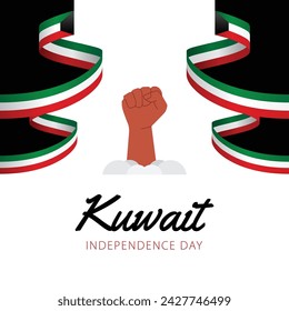 Kuwait Independence day realistic design vector template