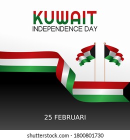 Ilustración del vector del Día de la Independencia de Kuwait