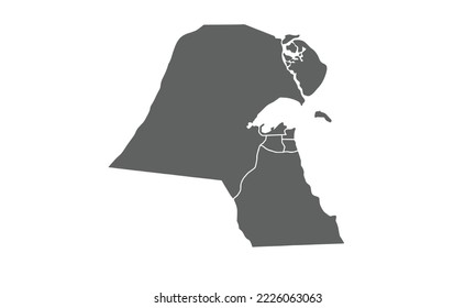 Kuwait isolated on white background.