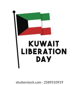 Kuwait Liberation Day. February. White background. Eps 10.
