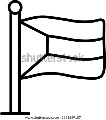 Kuwait Line Icon Design Illustration