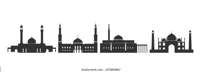Kuwait logo. Isolated Kuwait architecture on white background