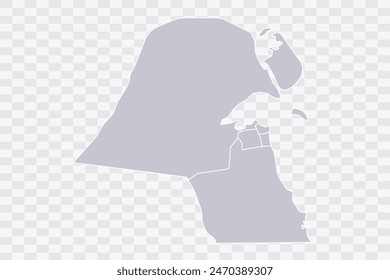 Kuwait Map Cloud Color on White Background quality files Png
