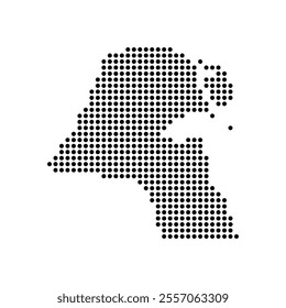 kuwait map icon illustration design
