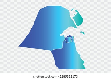 Kuwait Map teal azul Color del fondo archivos de calidad png