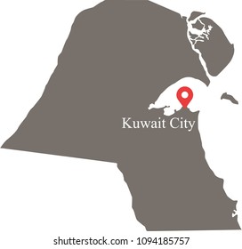 capital of kuwait map