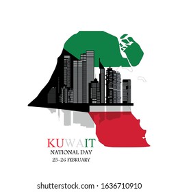 Kuwait is my nation arabic calligraphy for national day celebration. Slogan for independence day of kuwait, translated: Kuwait is my nation. to celebrate the 25th of February, national day of kuwait
