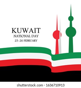 Kuwait is my nation arabic calligraphy for national day celebration. Slogan for independence day of kuwait, translated: Kuwait is my nation. to celebrate the 25th of February, national day of kuwait
