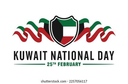 Kuwait National Day. 25 February. Vector Illustration.