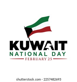 Kuwait National Day. 25 February. Vector Illustration.