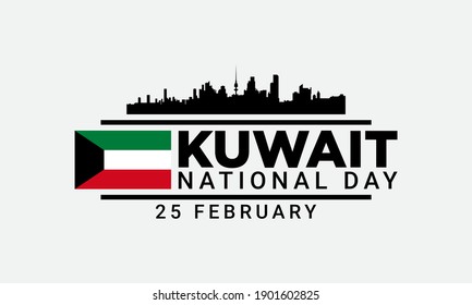 Kuwait National Day Background. Banner, Poster, Greeting Card. Vector Illustration.