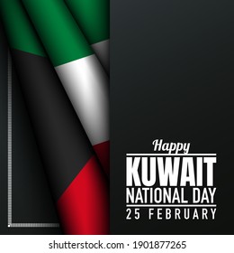 Kuwait National Day Background. Banner, Poster, Greeting Card. Vector Illustration.