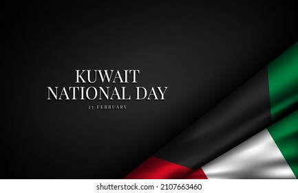 Kuwait National Day Background. Banner, Poster, Greeting Card. Vector Illustration.