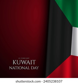 Kuwait National Day Background Design. Banner, Poster, Greeting Card. Vector Illustration.