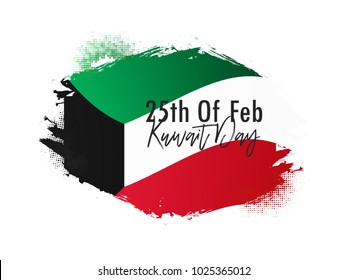 Kuwait National Day Celebration Vector Illustration.Kuwait Day