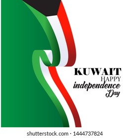 Kuwait National Day Celebration Vector Illustration