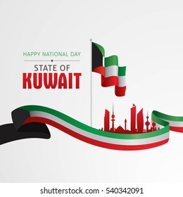 Kuwait National Day Celebration Vector Illustration Stock Vector ...