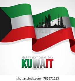 Kuwait National Day Celebration Vector Illustration Stock Vector ...