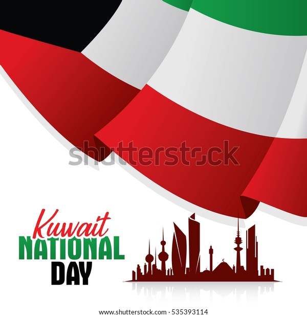 Kuwait National Day Celebration Vector Illustration Stock Vector ...