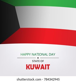 Kuwait National Day Header, poster or banner Background Vector illustration celebration 25-26 February Festive icon with national flag and decoration