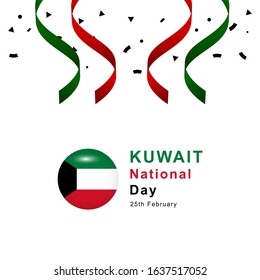 Kuwait National Day Template Design. Vector Eps 10
