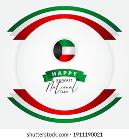 Kuwait National Day Vector Design Template Background