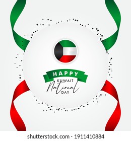Kuwait National Day Vector Design Template Background