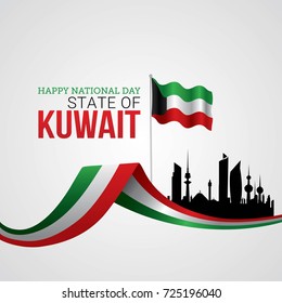 Kuwait National Day Vector Illustration