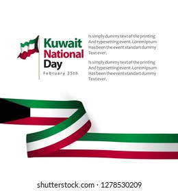 Kuwait National Day Vector Template Design Illustration