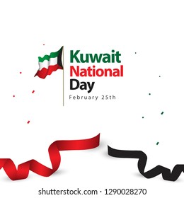 Kuwait National Day Vector Template Design Illustration