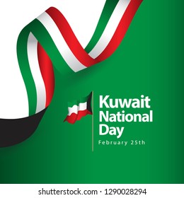 Kuwait National Day Vector Template Design Illustration