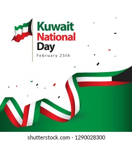 Kuwait National Day Vector Template Design Illustration