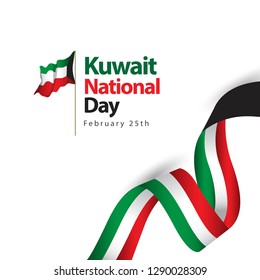 Kuwait National Day Vector Template Design Illustration
