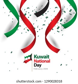 Kuwait National Day Vector Template Design Illustration