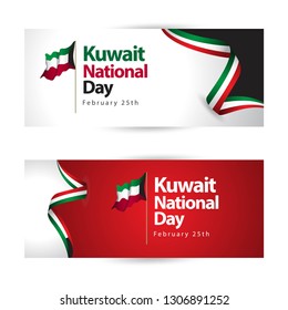 Kuwait National Day Vector Template Design Illustration