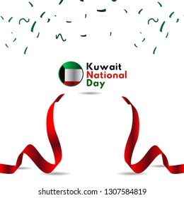Kuwait National Day Vector Template Design Illustration