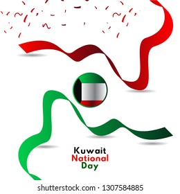 Kuwait National Day Vector Template Design Illustration