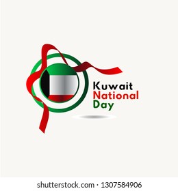 Kuwait National Day Vector Template Design Illustration