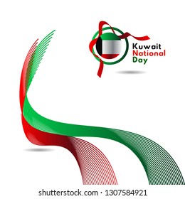 Kuwait National Day Vector Template Design Illustration
