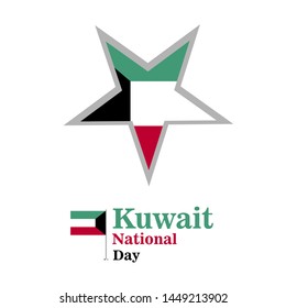 Kuwait National Day Vector Template Design Illustration
