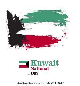 Kuwait National Day Vector Template Design Illustration